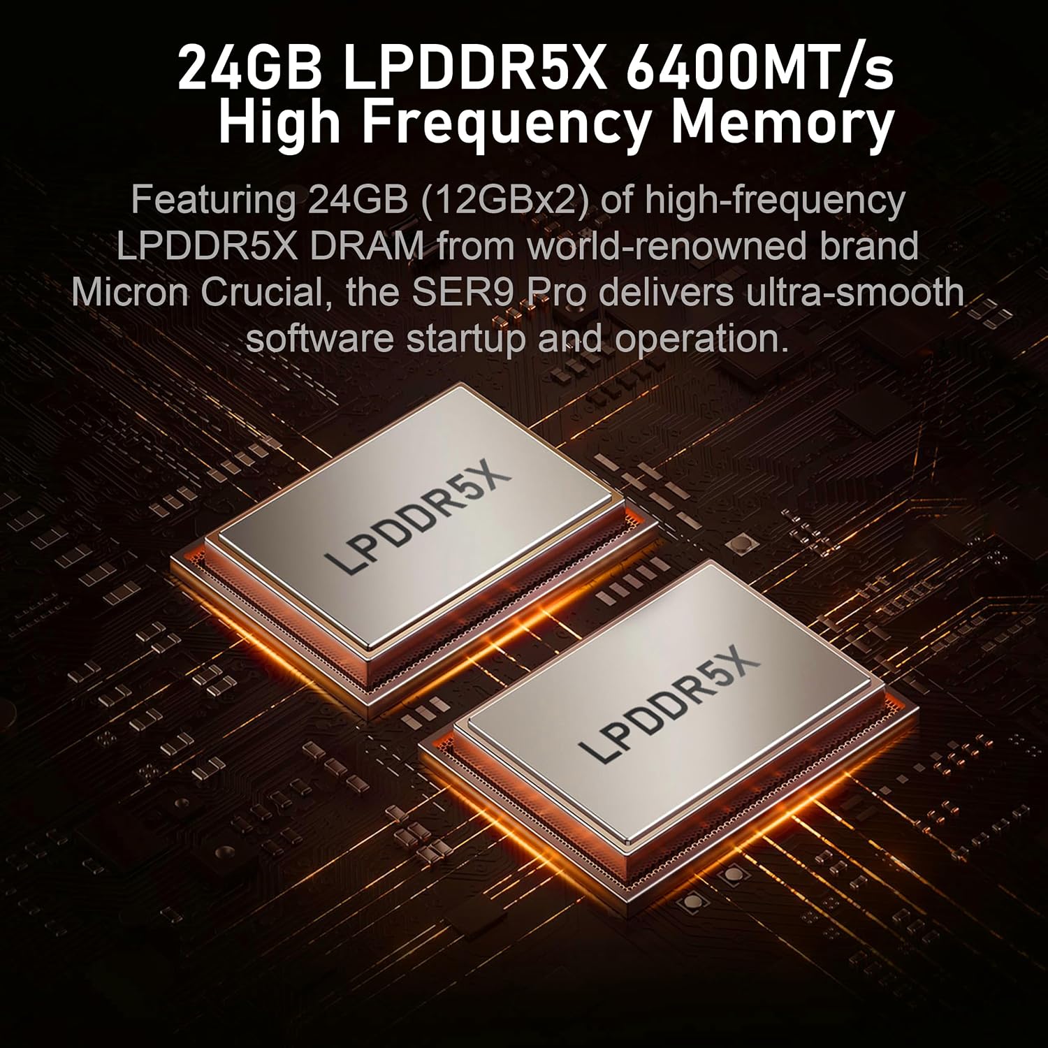 Beelink Mini PC SER9 Pro AMD Ryzen 7 255 (8C/16T,4.9GHz),24G LPDDR5X 6400MT/s 500G PCIe4.0 Mini Computers, Radeon 780M Gaming PC, 4K 240Hz Triple Display,2.5G LAN/Built-in MIC/Dual Speakers/Al Voice
