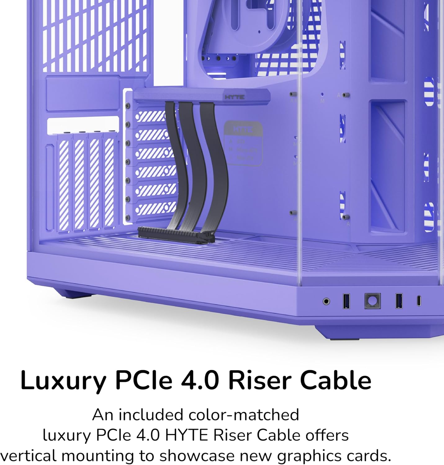 Hyte Y70 Mid-Tower ATX Gaming PC Desktop Case - Panoramic Tempered Glass - Dual Chamber - High Airflow Chassis - PCIE 4.0 Riser Cable Included - New Modern Aesthetic - Taro Milk (Purple)