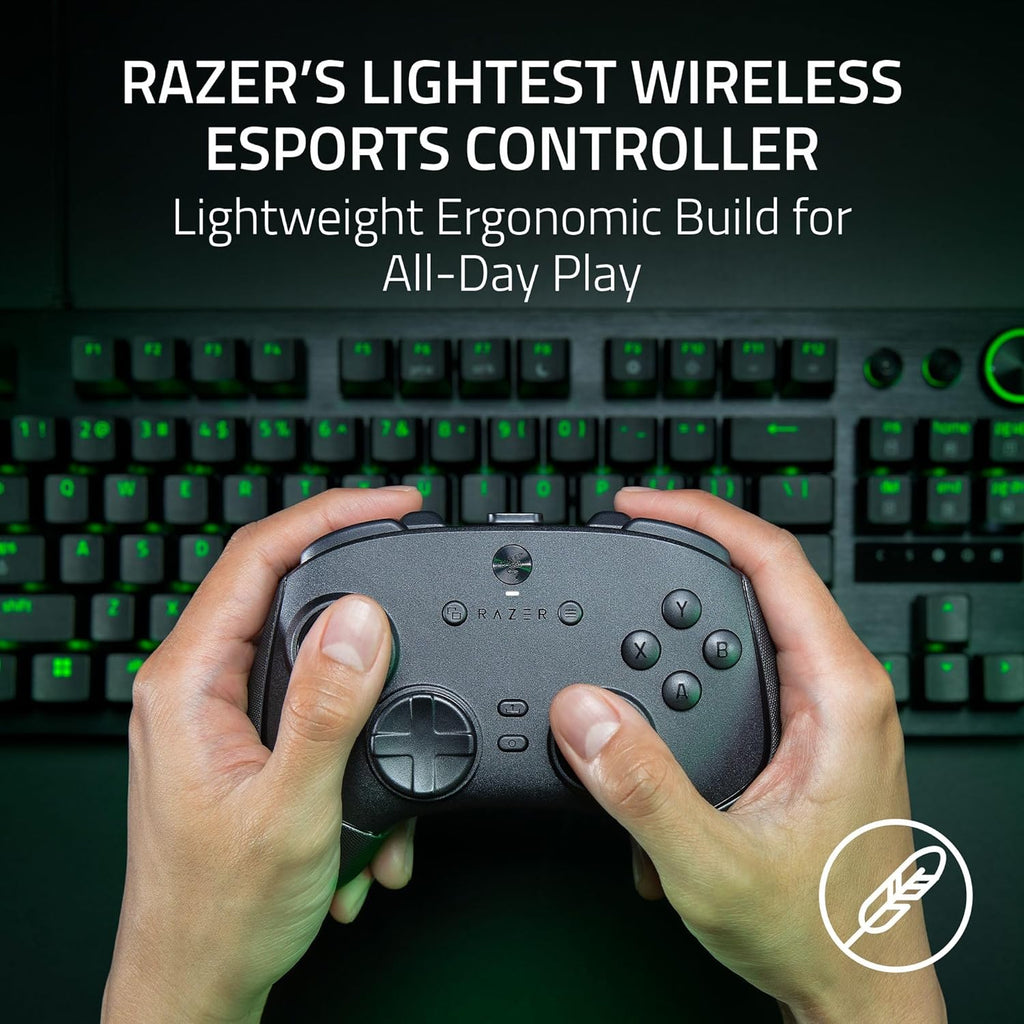 Razer Wolverine V3 Pro 8K PC Wireless Gaming Controller: 8000 Hz Polling Rate - TMR Thumbsticks with Swappable Caps - Up to 36 Hr Battery - 6 Remappable Buttons - Fast Triggers - Carrying Case - Black