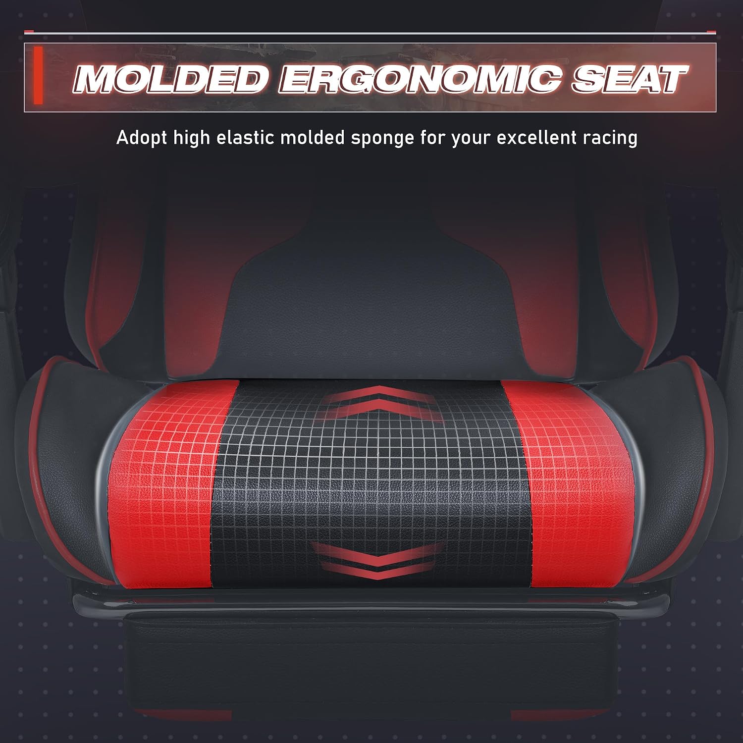 Furmax Gaming Chair, Video Game Chair with Footrest and Massage Lumbar Support, Swivel Seat Height Adjustable Computer Chair with Headrest, Racing E-Sport Gamer Chair (Red)