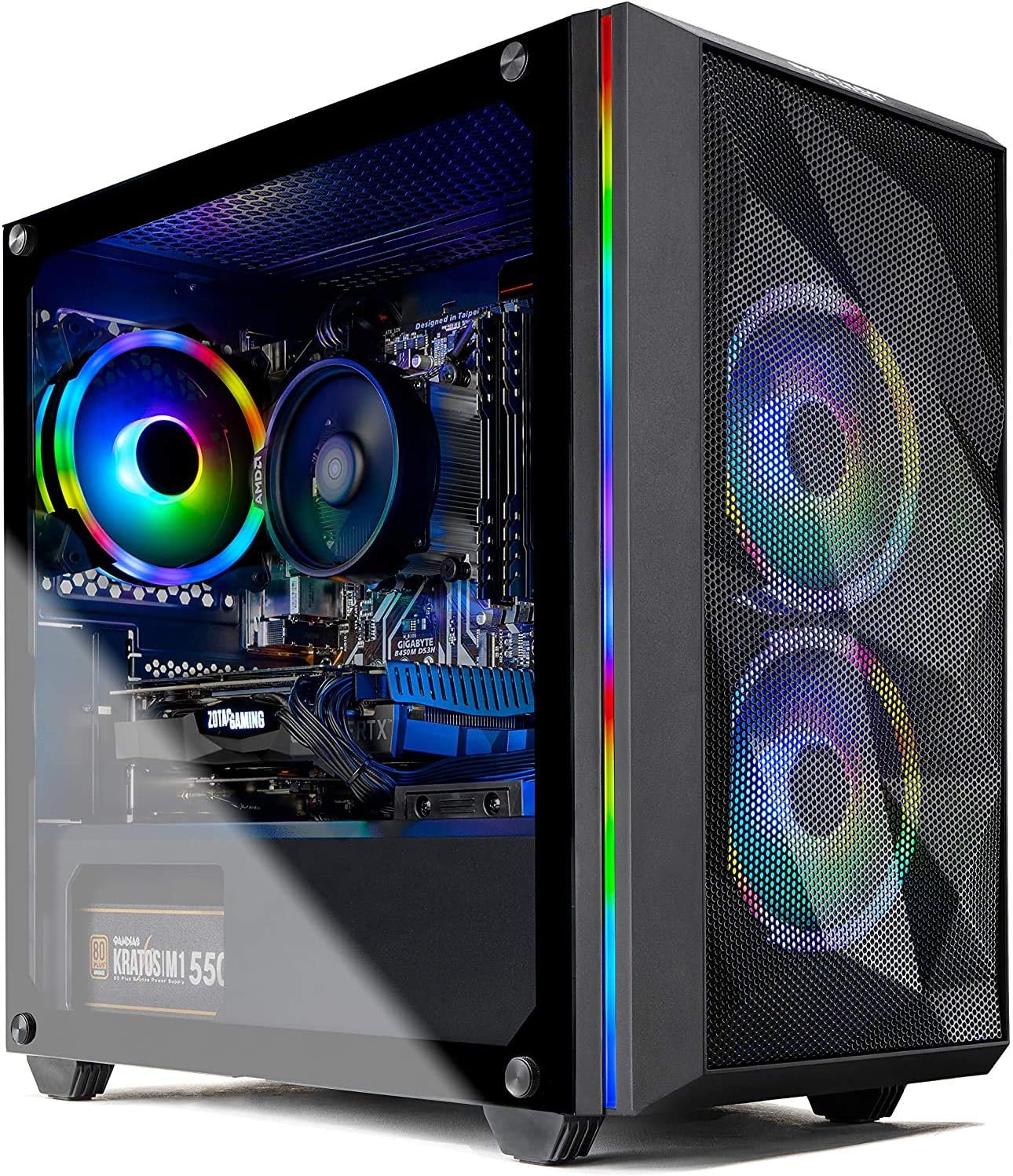 Skytech Chronos Mini Gaming PC Desktop - Intel Core-i7 9700KF 3.6GHz, RTX 2060 6GB, 16GB DDR4 3000, 1TB SSD, AC WiFi, Win 10 Home, Black