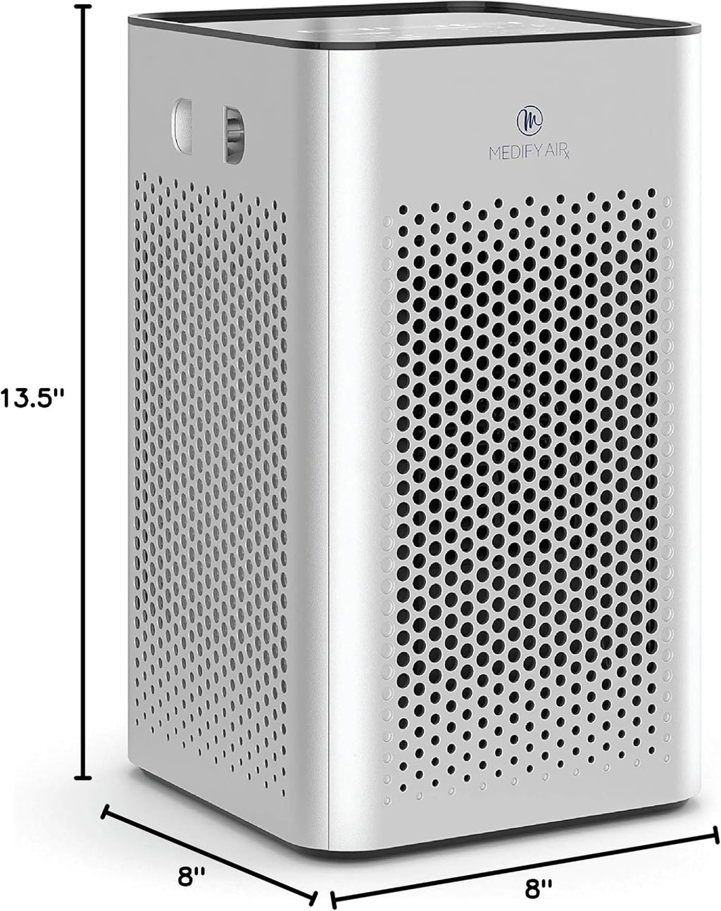 Medify MA-25 Air Purifier with True HEPA H13 Filter | 825 ft² Coverage in 1hr for Allergens, Smoke, Wildfires, Odors, Pollen, Pet Dander | Quiet 99.9% Removal to 0.1 Microns | Silver, 1-Pack