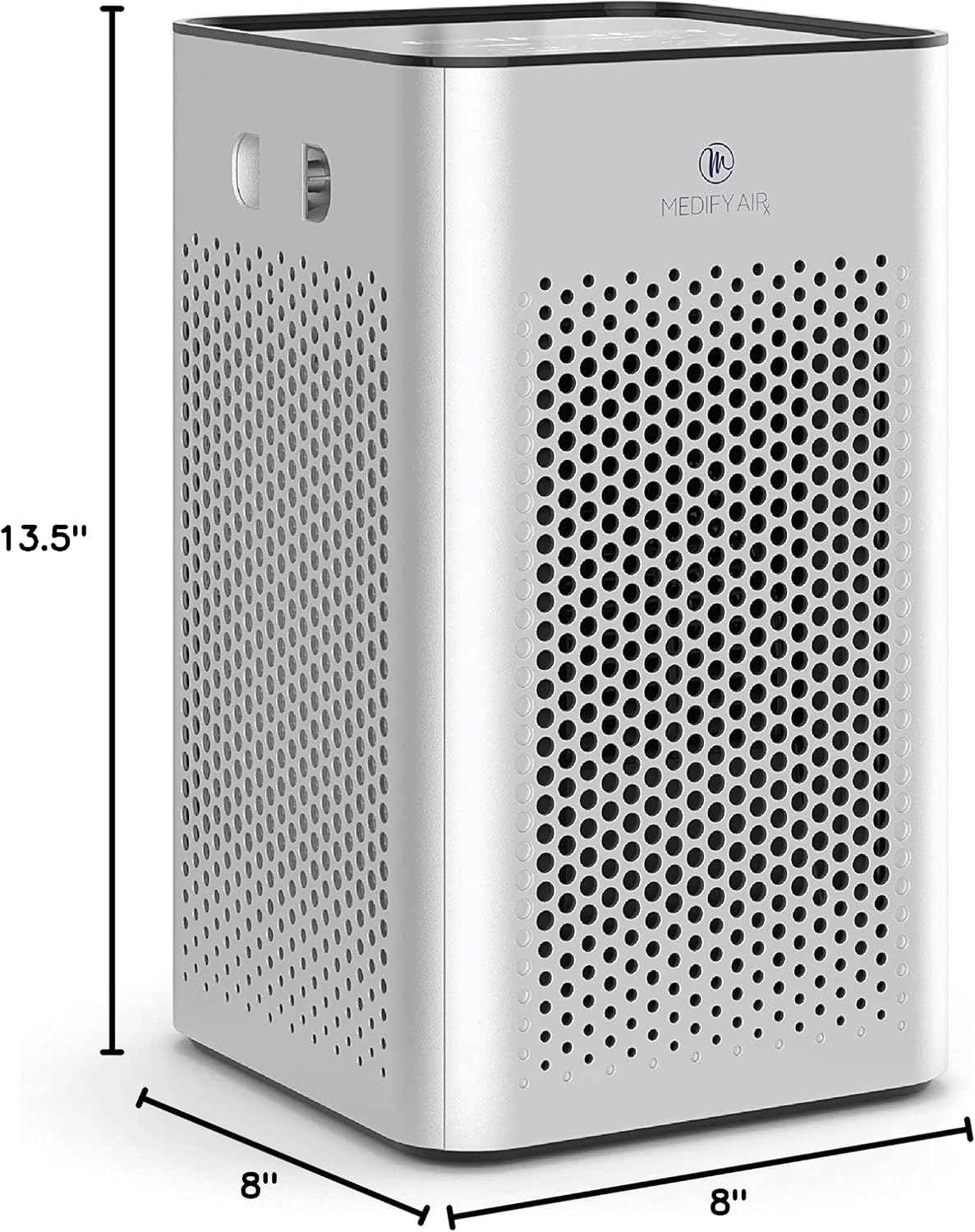 Medify MA-25 Air Purifier with True HEPA H13 Filter | 825 ft² Coverage in 1hr for Allergens, Smoke, Wildfires, Odors, Pollen, Pet Dander | Quiet 99.9% Removal to 0.1 Microns | Silver, 1-Pack