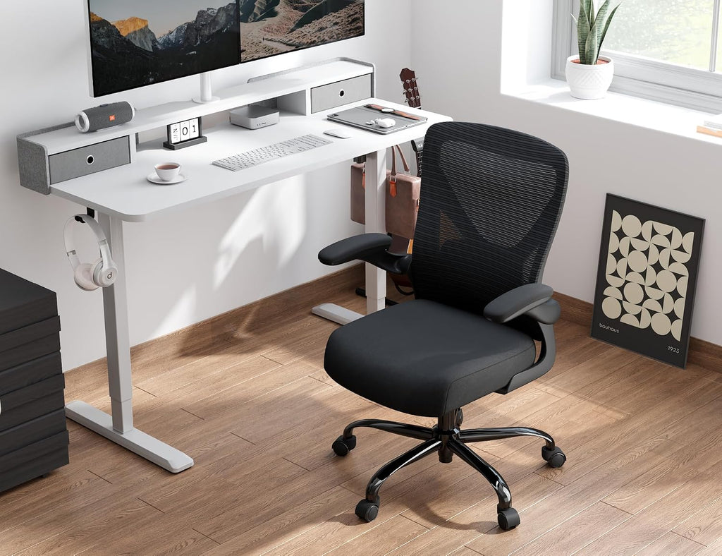 Ergalithic Ergonomic Office Chair - X-Shaped Computer Desk Chairs Comfy, Mesh High-Back Gaming Chair with Adjustable Lumbar Support, Executive Task Chair for Adults, Comfortable for Long Hours
