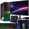 Dell OptiPlex 5060 SFF RGB Computer PC, Intel Core i5-8500, GeForce GT 1030 2GB GDDR5, 32GB RAM, 512GB NVMe, 1TB HDD, 22 Inch HDMI Monitor, Gaming Speakers, WiFi, Bluetooth, Windows 11 Pro (Renewed)