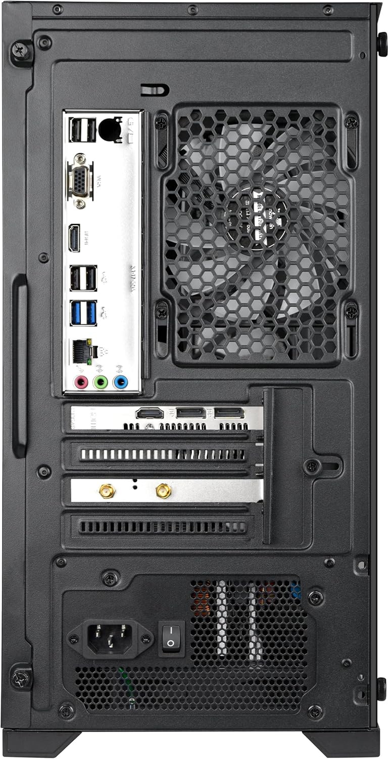 Gaming Desktop PC, Intel Core i3 12100F (Beats i7 8700) 4.30 GHz,AMD Radeon RX 580 8G GDDR5,16GB DDR5 RAM,1TB M.2 NVME SSD, Windows 11 Pro, WiFi, Bluetooth 5.0, VR Ready,RGB Fans x4