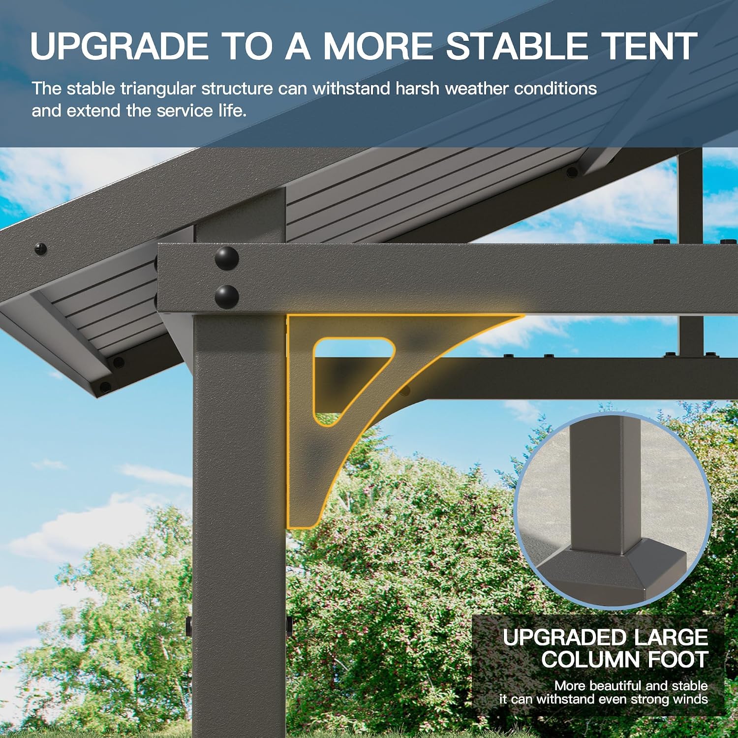 Kullavik 8' x 5' Hardtop Grill Gazebo,Outdoor BBQ Gazebo with Galvanized Steel Roof and Ceiling Hook,BBQ Pavilion with 2 Side Shelves and 5 Side Hooks for Patio Lawn Backyard Garden