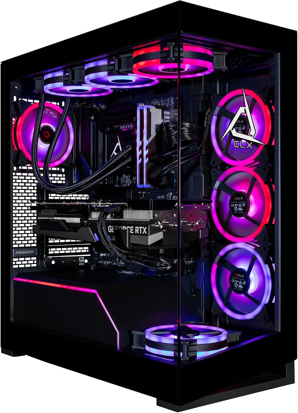 CLX Horus Gaming PC - Intel Core Ultra 9 285K 3.7GHz, RTX 5080, 2TB NVMe M.2 SSD, 8TB HDD, 96GB DDR5 RGB Memory, 360mm AIO, WiFi, Windows 11 Home, Black