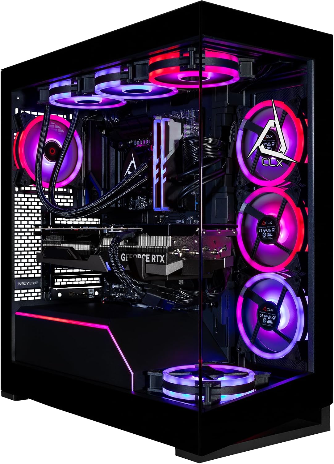 CLX Horus Gaming PC - Intel Core Ultra 9 285K 3.7GHz, RTX 5080, 2TB NVMe M.2 SSD, 8TB HDD, 96GB DDR5 RGB Memory, 360mm AIO, WiFi, Windows 11 Home, Black