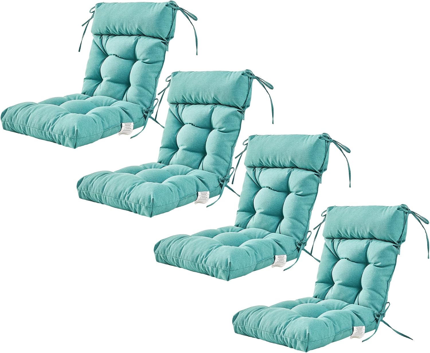 ARTPLAN Patio Chair Cushion,Tufted Adirondack Outdoor Chair Cushion,Wicker High Back Outdoor Seat Cushion,Set of 4,21'X21'X4' (4 Pack)