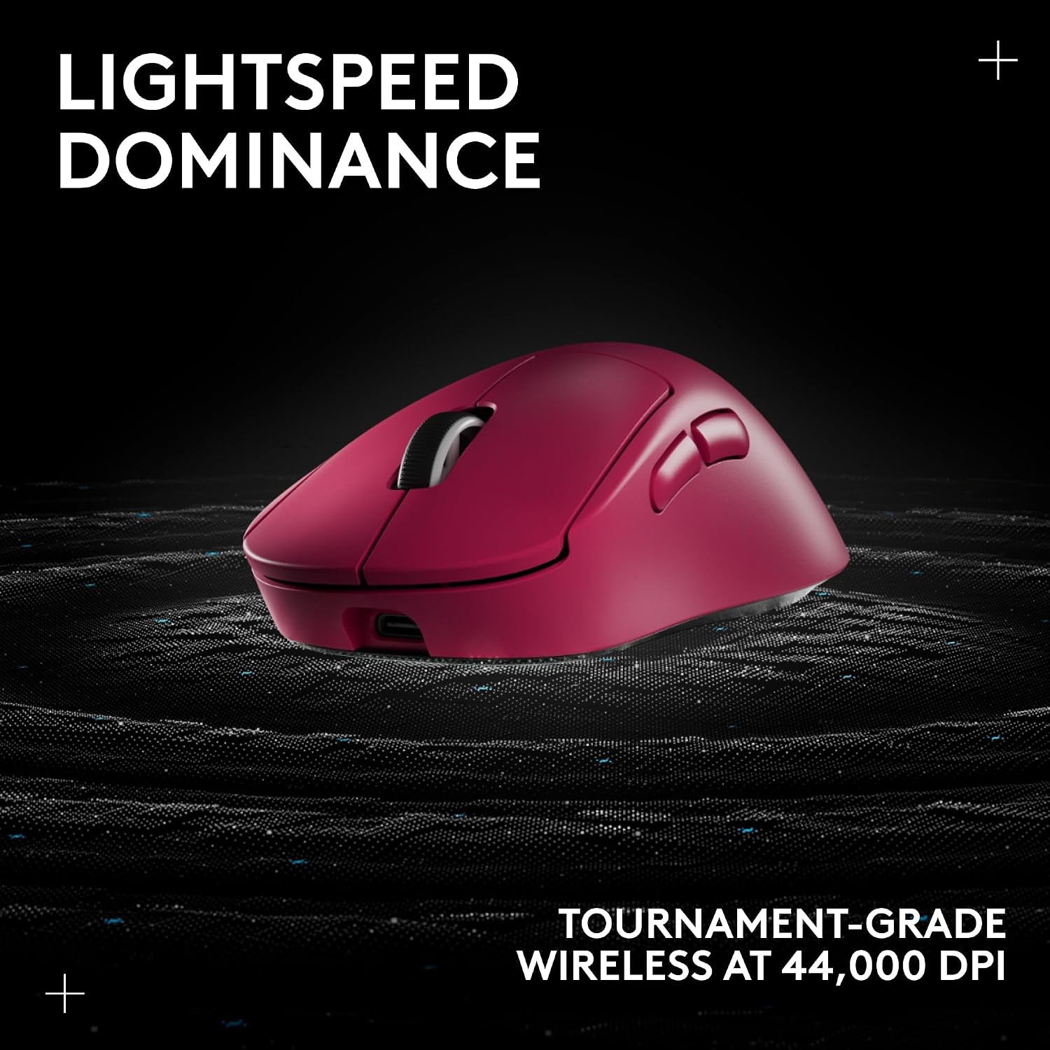 Logitech G PRO X Superlight 2 DEX Wireless Gaming Mouse, 60g pro-Grade Right-Handed Mouse with 5 programmable Buttons, USB-C Charging, 44k DPI Sensor, up to 8 kHz Polling for PC/Mac - Magenta
