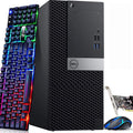 Dell Gaming Tower Desktop PC – Intel Core i5-7500 7th Gen 3.4GHz – 16GB DDR4 RAM – 256GB SSD – GeForce GT 1030 – RGB Keyboard & Mouse – WiFi – Windows 11 Pro – Gaming Computer (Renewed)