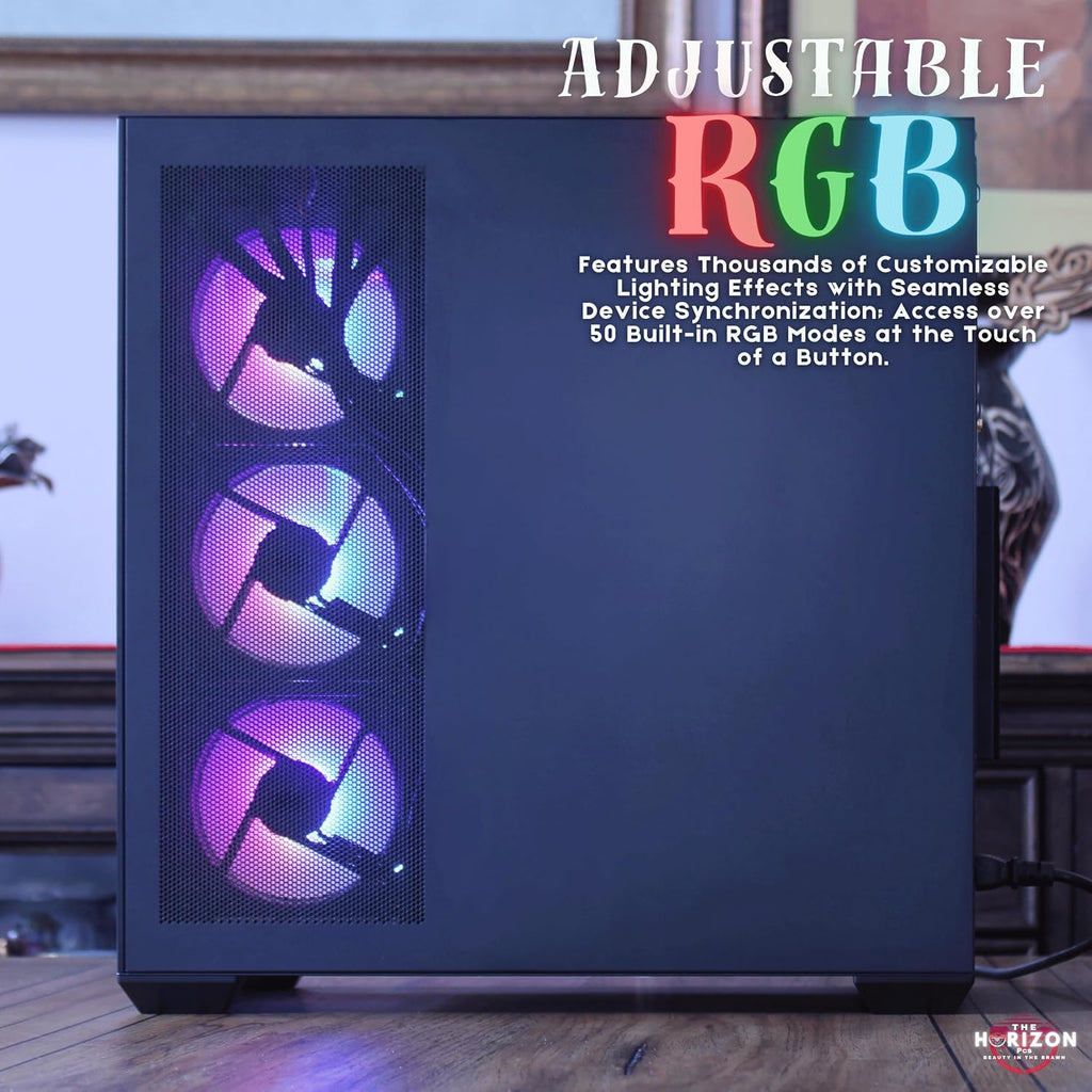 The Horizon Autherium Dragon RGB I9 RTX Gaming PC || 64GB RAM || 10TB High Speed Storage || Core I9 Upto 5.4Ghz || RTX 5070 OC || Windows 11 PRO || 360MM AIO || 2.4GB/s WiFi 6E, VR and Gaming Ready