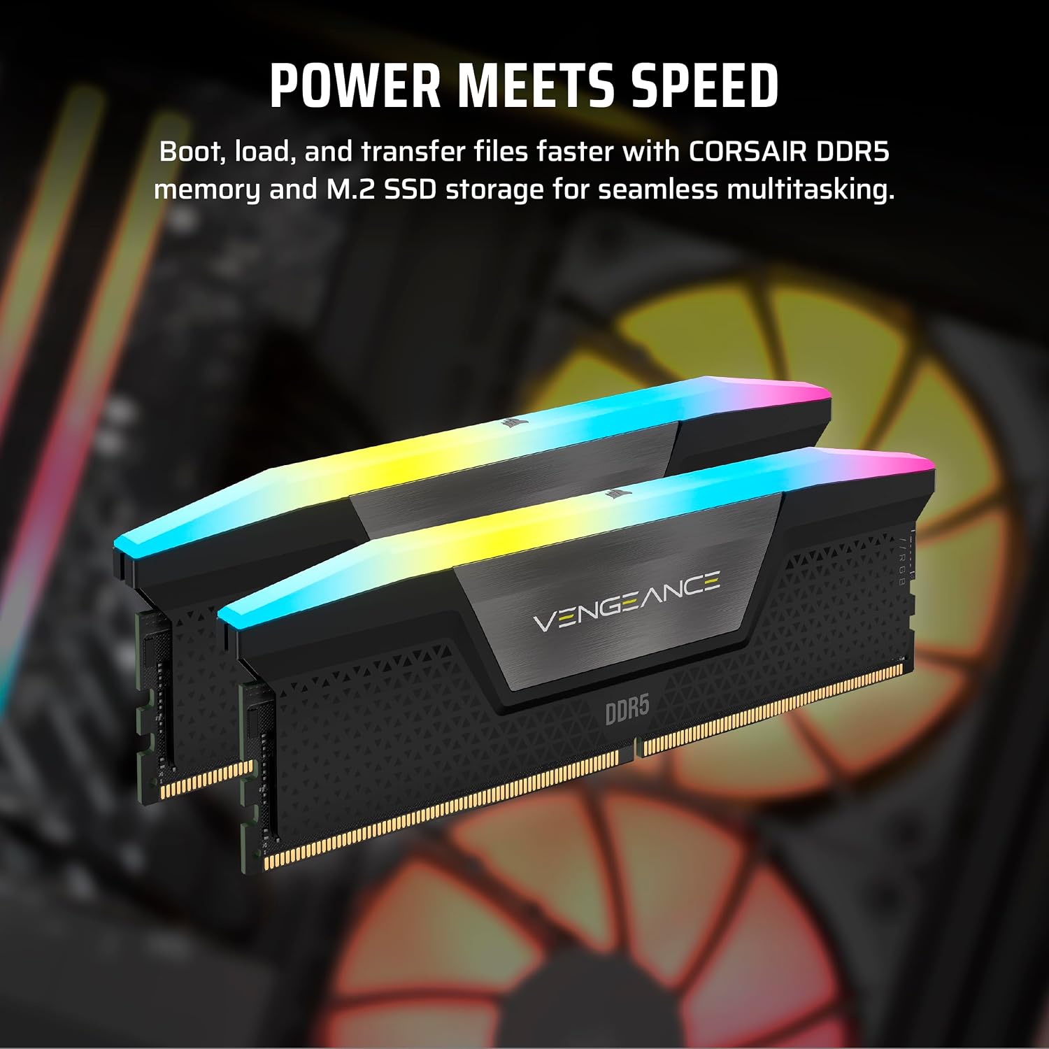Corsair Vengeance i7500 Gaming PC – Liquid Cooled Intel Core i9-14900KF CPU – NVIDIA GeForce RTX 5080 GPU – 32GB Vengeance RGB DDR5 Memory – 2TB M.2 SSD – Black