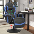 LVUYOYO Reclining Gaming Chair, Massage Gaming Chairs for Adults, High Back PU Leather Game Recliner w/Adjustable Height, Swivel Game Chair with Lumbar Support, Cup Holder, Headrest