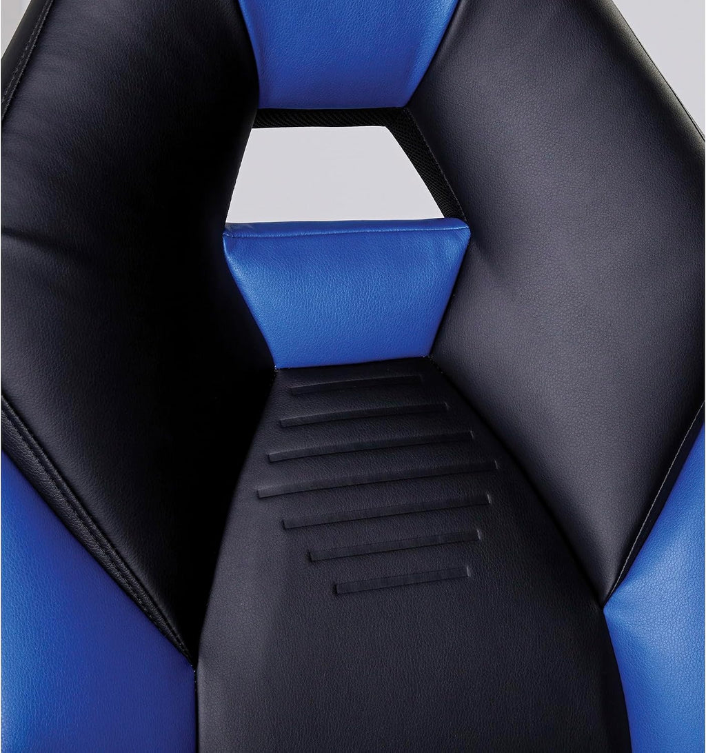 RS Gaming™ RGX Faux Leather High-Back Gaming Office Chair, Black/Blue, BIFMA Compliant