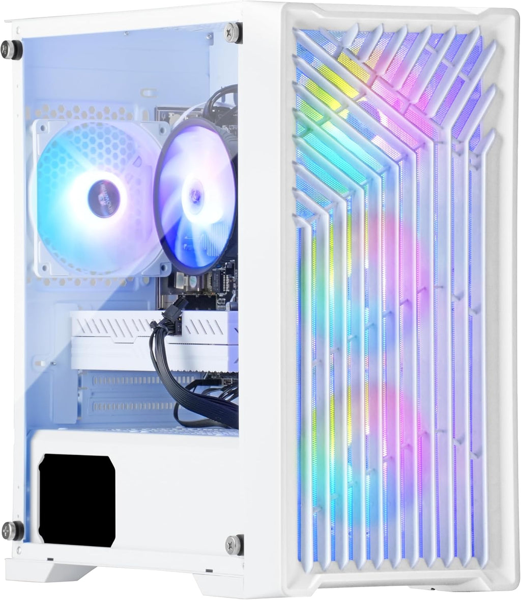 Gaming Desktop PC Computer, Intel Core i7 3.6 GHz up to 4.0 GHz,AMD Radeon RX 580 8G GDDR5,16GB RAM,1TB NVME SSD, Windows 11 Pro, WiFi, Bluetooth 5.0, VR Ready,RGB Fans x4