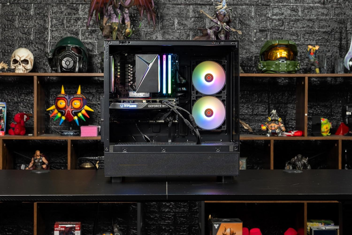 Skytech Gaming Azure 3 Gaming PC, Intel i5 14400F 2.5GHz, NVIDIA RTX 5060, 1TB NVMe SSD, 16GB DDR5 RAM 6000, 650W Gold PSU, WI-FI 5, Windows 11, Desktop
