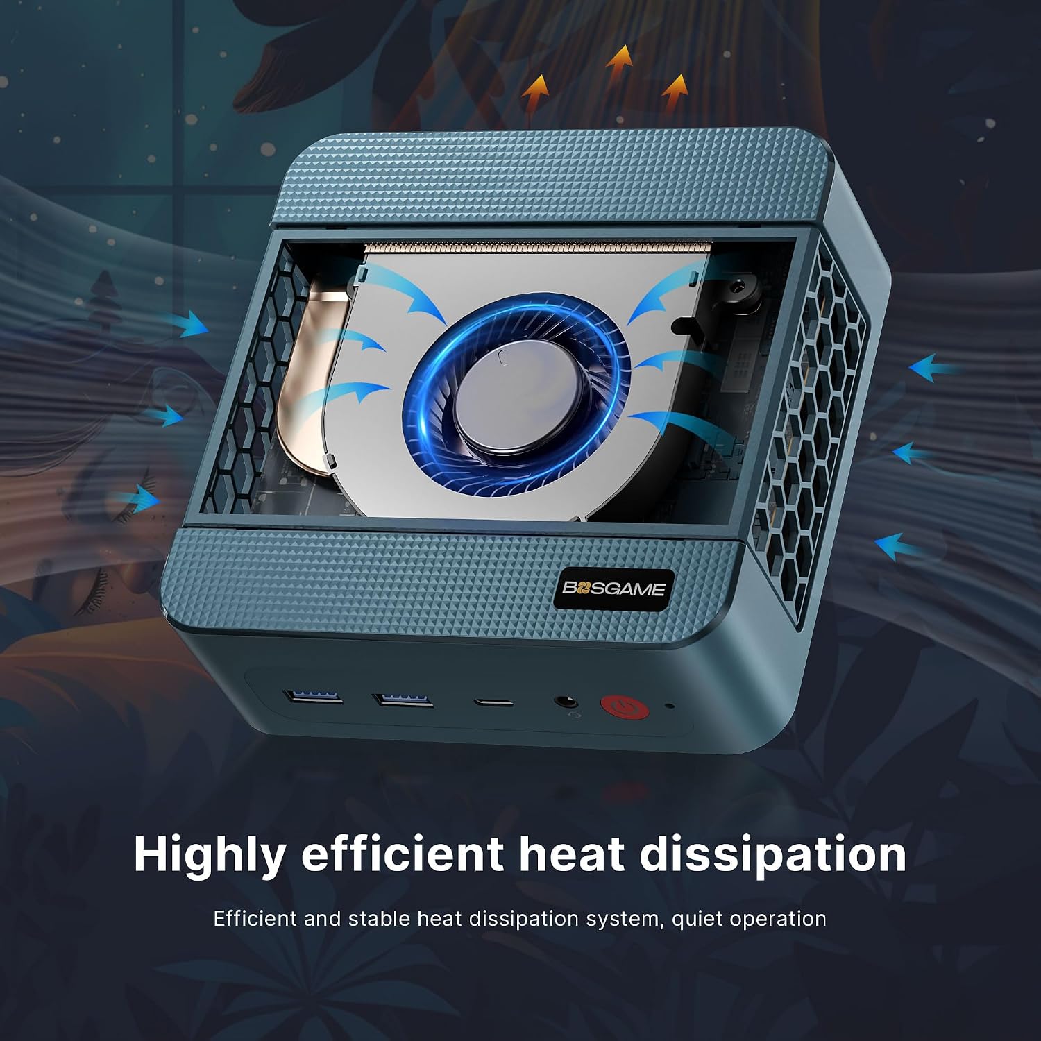 BOSGAME Mini PC Intel Core i5 12450H(8C/12T, up 4.4GHz), 16GB DDR4 RAM 1TB PCIe SSD, Mini Computers Dual LAN/4x USB3.2/WiFi6/BT5.2/HDMI+DP+USB-C/4K Triple Display