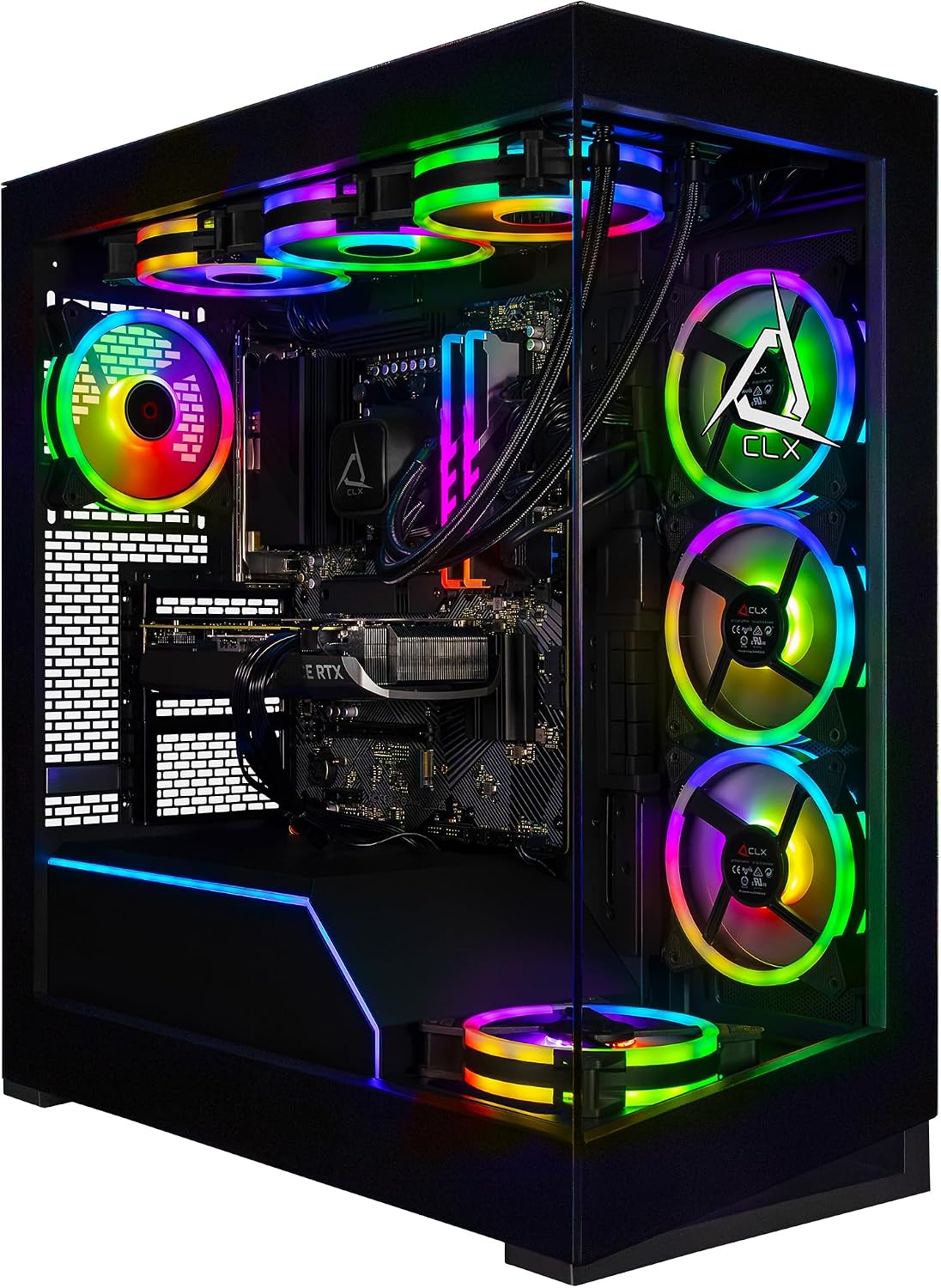 CLX Horus Gaming PC - AMD Ryzen 9 9950X 4.3GHz, RTX 5080, 2TB NVMe M.2 SSD, 8TB HDD, 96GB DDR5 RGB Memory, 360mm AIO, WiFi, Windows 11 Home, Black