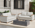 PaPaJet 4-Piece Wicker Patio Furniture Set with Solid Wood Armrest, Outdoor Patio Set with Thick Legs, UV-Resistant Modular Outdoor Sectional Sofa for Backyard, Porch, Garden