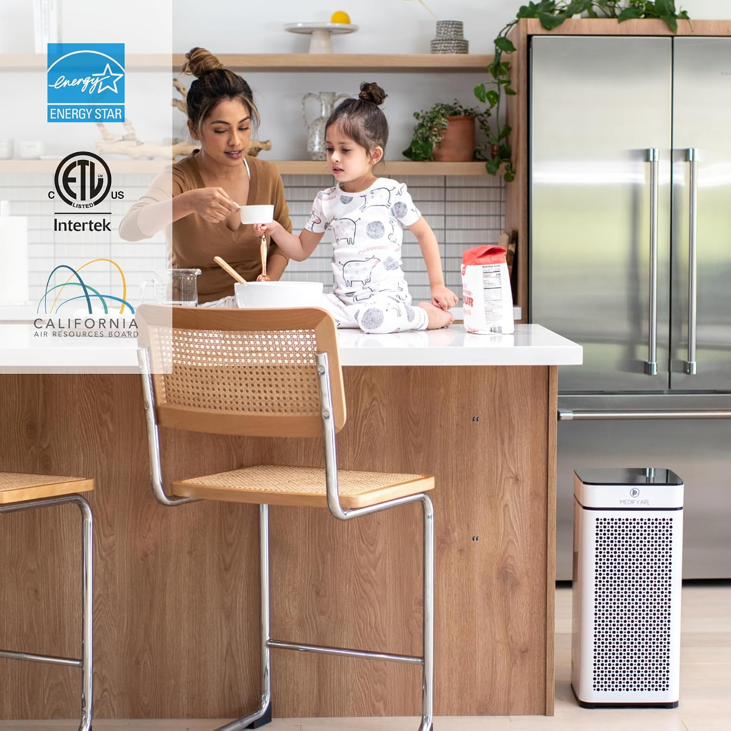 Medify MA-40 Air Purifier with True HEPA H13 Filter | 1,793 ft² Coverage in 1hr for Smoke, Wildfires, Odors, Pollen, Pets | Quiet 99.9% Removal to 0.1 Microns | White, 2-Pack