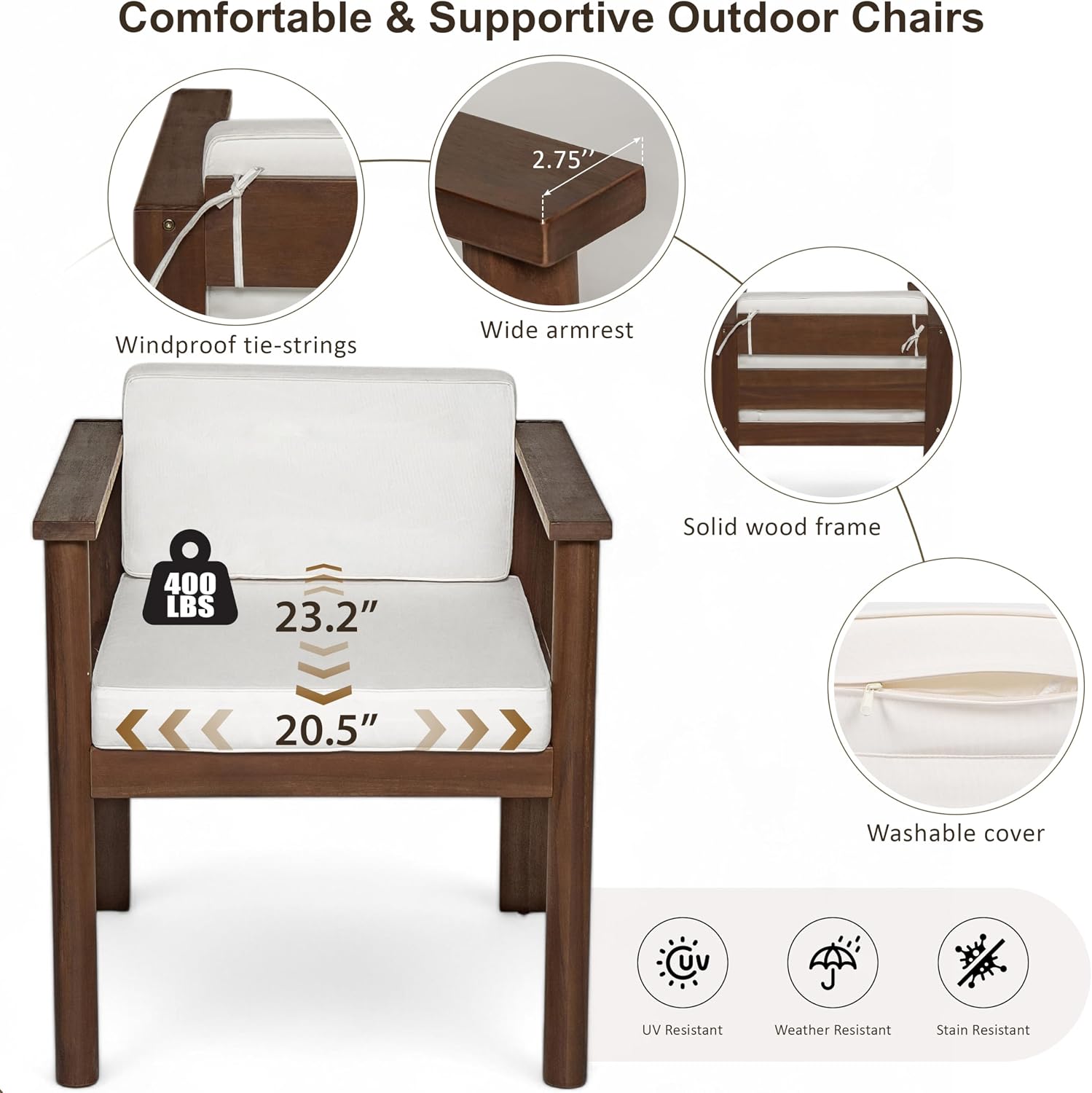 Merax 7-Piece Patio Dining Table Set,Outdoor Furniture Set with 72.8' Rectangle Table & 6 Chairs,Adjustable Leveling Feet,Umbrella Hole for Backyard,Garden,Poolside,Brown+ Beige