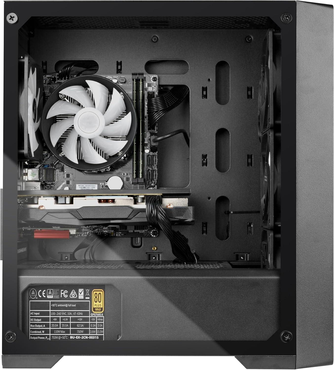 Gaming Desktop PC, Intel Core i3 12100F (Beats i7 8700) 4.30 GHz,AMD Radeon RX 580 8G GDDR5,16GB DDR5 RAM,1TB M.2 NVME SSD, Windows 11 Pro, WiFi, Bluetooth 5.0, VR Ready,RGB Fans x4