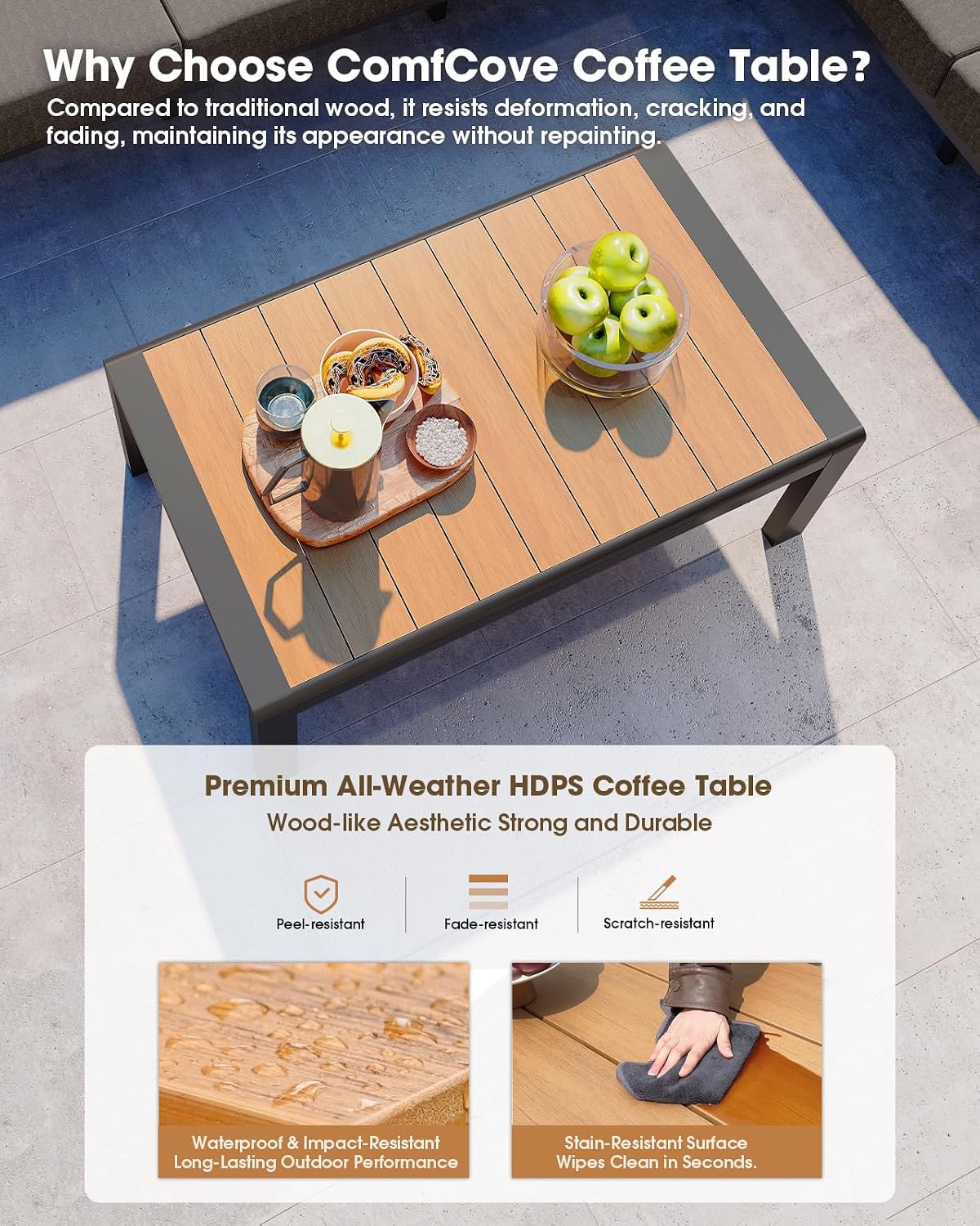 Aluminum Outdoor Patio Furniture Loveseat, All-Weather Patio Conversation Sets with Washable Thick Cushion, Morden Patio Furniture Set for Porch, Balcony, Deck, Yard, Graphite