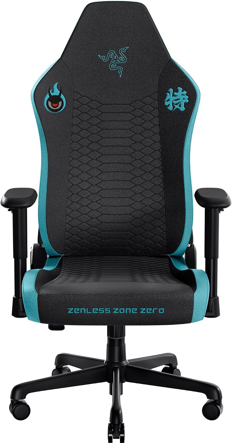 Zenless Zone Zero Gaming Chair, Razer Iskur V2 X Zenless Zone Zero Edition, Lumbar Support for Lumbar Support, Pressure Distributed in Any Sitting Position, High Density Foam Cushion, Reclines Up to