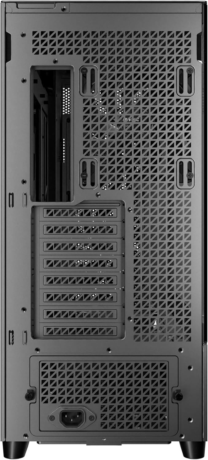 Antec Flux Pro, 6 x PWM Fans Included, High-Airflow Front Panel with Walnut Wood, iShift PSU 90° Mount, USB3.0 x 2, Type-C, 420mm Radiator Support, Temp. Display, Full-Tower E-ATX PC Case