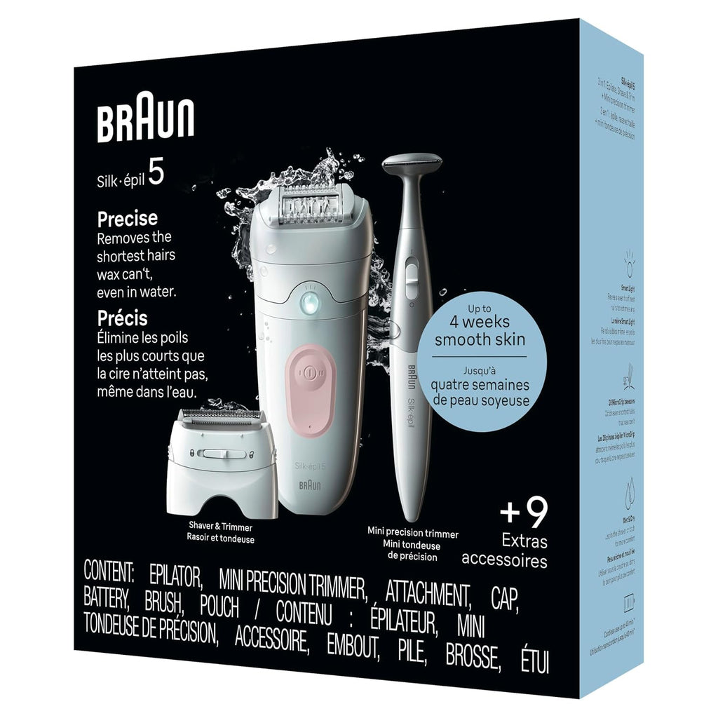 Braun Silk-épil 5 Epilator, Wet & Dry, Lasting Smooth Skin, SE5-230
