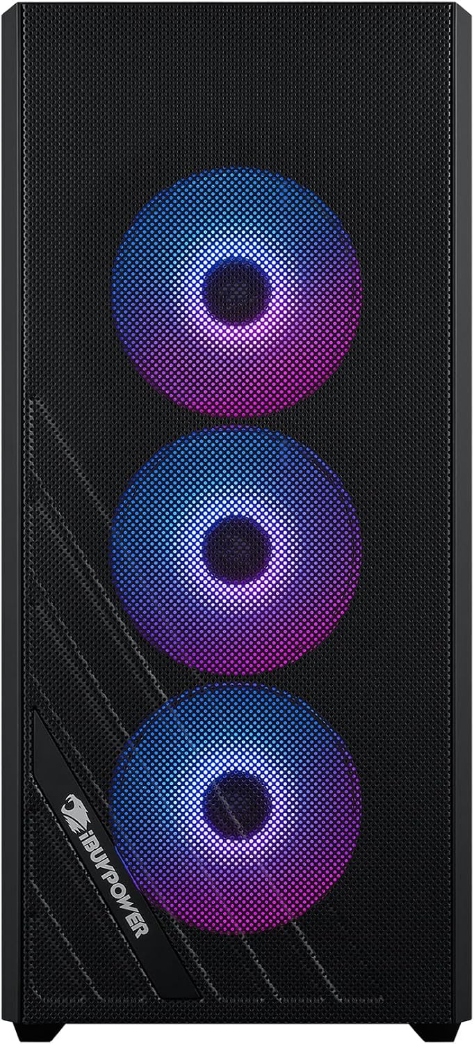 iBUYPOWER SlateMesh Gaming PC Computer Desktop SlateMeshA5N4601 (AMD Ryzen 5 7600, RTX 4060 8GB, 16GB DDR5 5200 Mhz, 500GB NVMe SSD, Windows 11 Home)