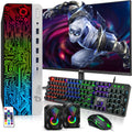 BTO RGB Gaming Desktop PC Bundle - Intel Core i5 6th Gen, 16GB DDR4 Ram, 1TB SSD, NVIDIA GeForce GTX 1050 Ti 4GB, New 24-inch Monitor - Prebuilt Gaming Computer, RGB Set - Windows 11 Pro (Renewed)