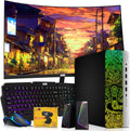 TechMagnet HP Carbon Black Cobra Edition Desktop – Intel Core i5|16GB DDR4 Ram|512GB SSD|New 24 Inch Curved Monitor|Windows 11 – Computer Tower PC (Renewed)