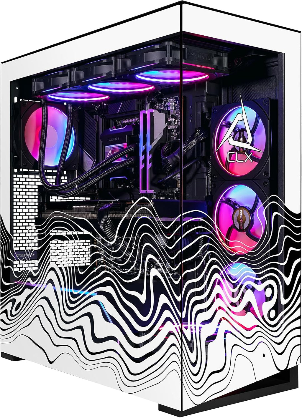 CLX Horus Gaming PC - AMD Ryzen 7 9800X3D 4.7GHz, GeForce RTX 5070 Ti, 2TB NVMe M.2 SSD, 6TB HDD, 64GB DDR5 RGB Memory, 360mm AIO, WiFi, Windows 11 Home, Black