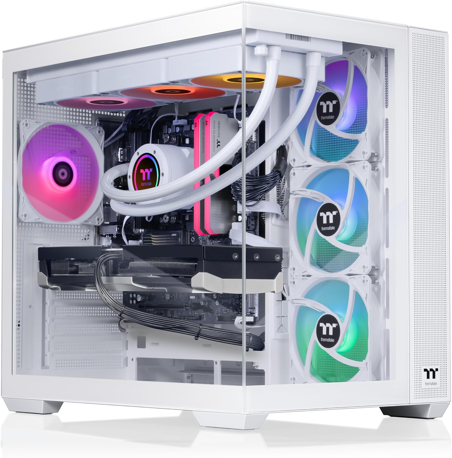 Thermaltake LCGS View i1470S-380 Gaming Desktop (Intel® Core™ i9-14900KF, ToughRam 32GB DDR5 6000MT/s RGB Memory, NVIDIA® GeForce RTX™ 5070, 1TB NVMe M.2, WiFi, Windows 11) V38S-Z790-570-LCS