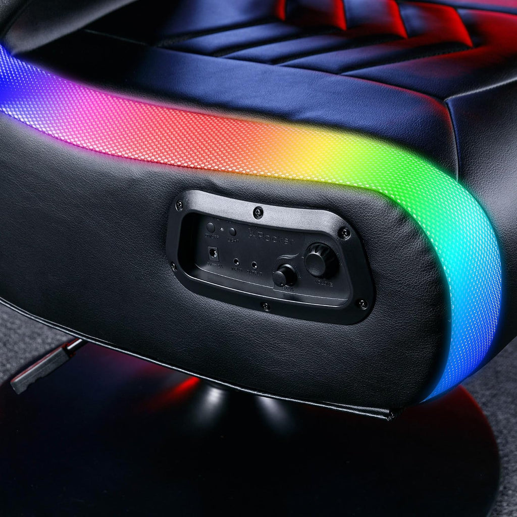 X Rocker PC Computer Gaming Desk Chair, Built-in Audio, College Dorm Essentials for Guys and Girls, Bedroom, Dorm Room Essentials, Foldable, Gifts for Gamers