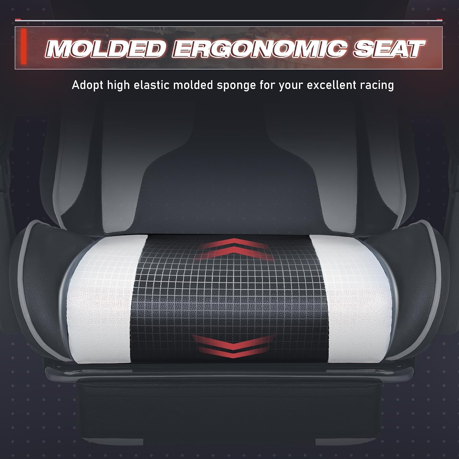 Furmax Gaming Chair, Video Game Chair with Footrest and Massage Lumbar Support, Swivel Seat Height Adjustable Computer Chair with Headrest, Racing E-Sport Gamer Chair (White)