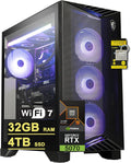 msi Aegis ZS2 Gaming Desktop AMD 12-core Zen 5 Ryzen 9 9900X (Beats i9-14900HX) 32GB RAM 4TB SSD GeForce RTX 5070 DLSS 4 360mm Liquid Cooler 750W 80+ Gold PSU Support HDD Win11 w/ICP Hub