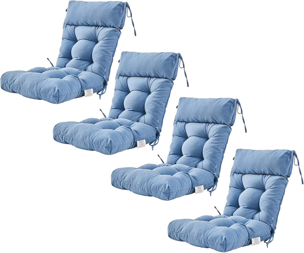 ARTPLAN Patio Chair Cushion,Tufted Adirondack Outdoor Chair Cushion,Wicker High Back Outdoor Seat Cushion,Set of 4,21'X21'X4' (4 Pack)