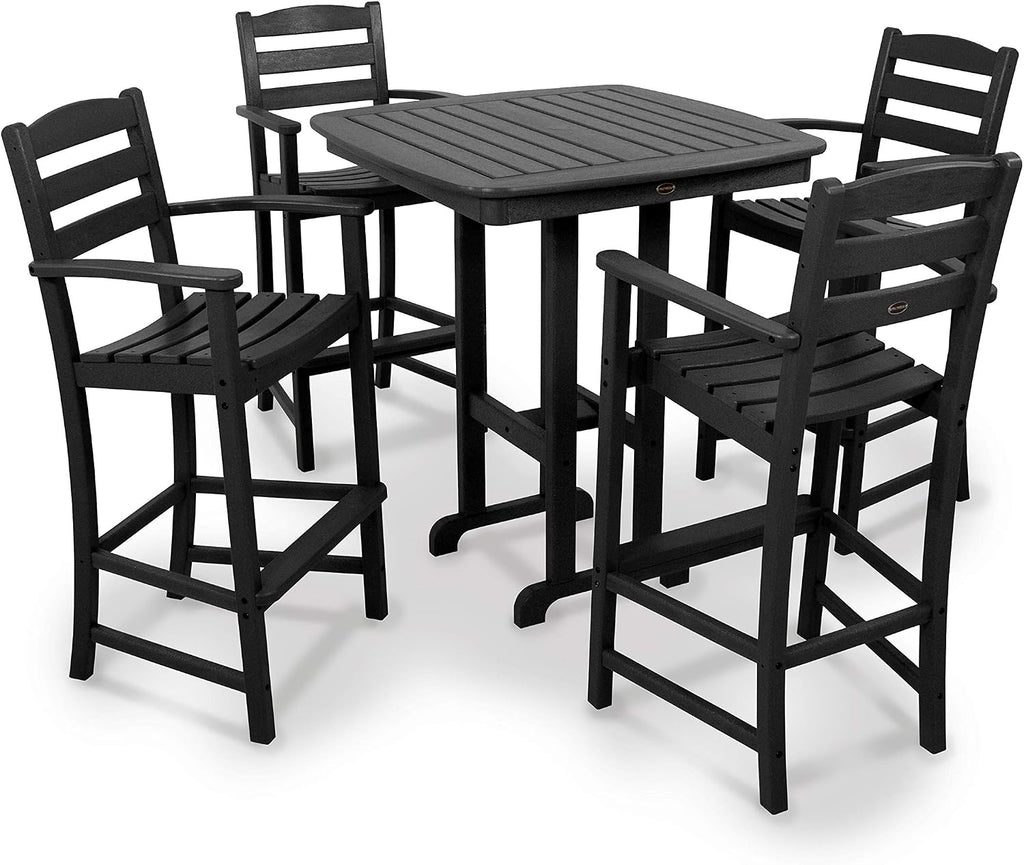 POLYWOOD® La Casa Café Bar Set, Black
