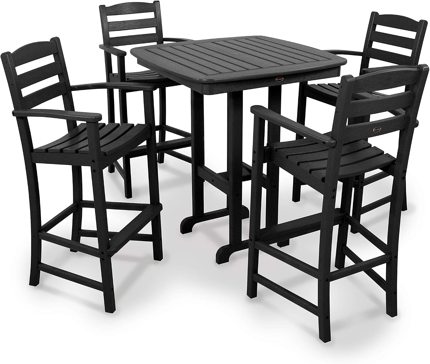 POLYWOOD® La Casa Café Bar Set, Black