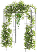 8.8 FT Tall Garden Arch, Decorative Birdcage Metal Arbor for Weddings & Parties, Weather-Resistant Steel Pergola for Climbing Flowers, Outdoor Pavilion for Patio & Backyard
