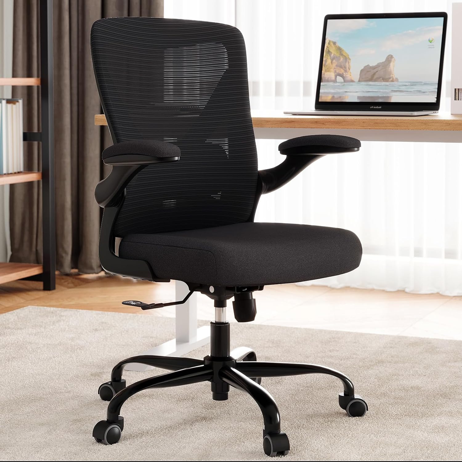 Ergalithic Ergonomic Office Chair - X-Shaped Computer Desk Chairs Comfy, Mesh High-Back Gaming Chair with Adjustable Lumbar Support, Executive Task Chair for Adults, Comfortable for Long Hours