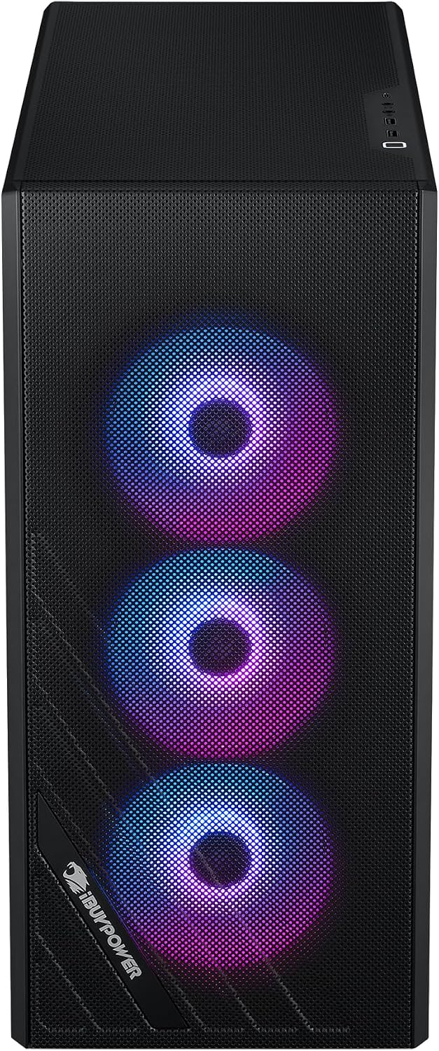 iBUYPOWER SlateMesh Gaming PC Computer Desktop SlateMeshA5N4601 (AMD Ryzen 5 7600, RTX 4060 8GB, 16GB DDR5 5200 Mhz, 500GB NVMe SSD, Windows 11 Home)