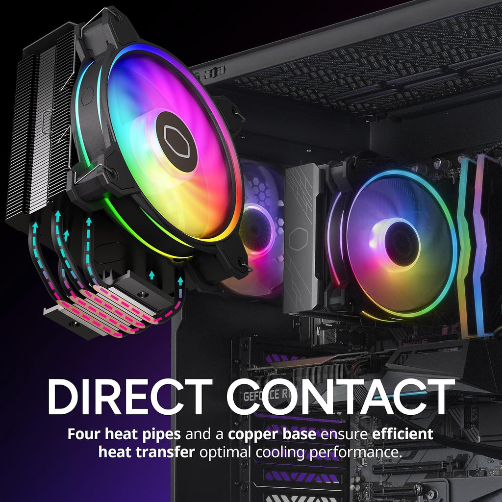 Cooler Master HAF 5 Pro Gaming PC – AMD RYZEN 7 7800X3D, NVIDIA GeForce RTX 5070 12GB, 32GB DDR5 6000MHz, 2TB Gen4 M.2, Windows 11, V Platinum 1100 V2 PSU, Hyper 212 Halo, ATX Desktop PC