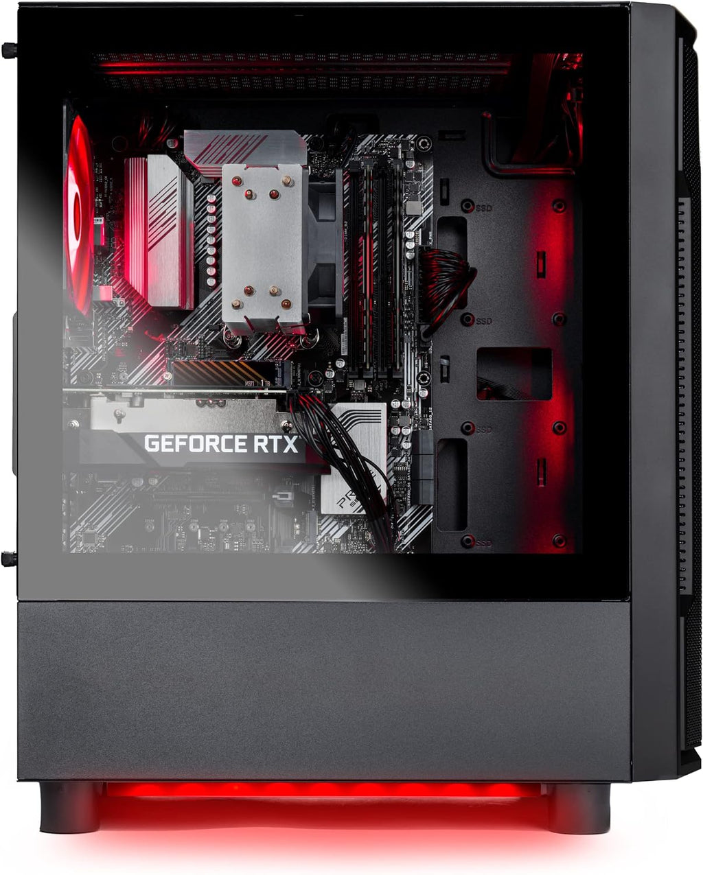 Skytech Gaming Shadow Gaming PC Desktop – AMD Ryzen 5 3600 3.6 GHz, NVIDIA RTX 3060, 1TB NVME SSD, 16GB DDR4 RAM 3200, 600W Gold PSU, 11AC Wi-Fi, Windows 11 Home 64-bit,Black