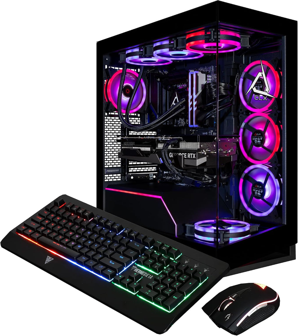 CLX Horus Gaming PC - Intel Core Ultra 9 285K 3.7GHz, RTX 5090, 2TB NVMe M.2 SSD, 8TB HDD, 96GB DDR5 RGB Memory, 360mm AIO, WiFi, Windows 11 Home, Black