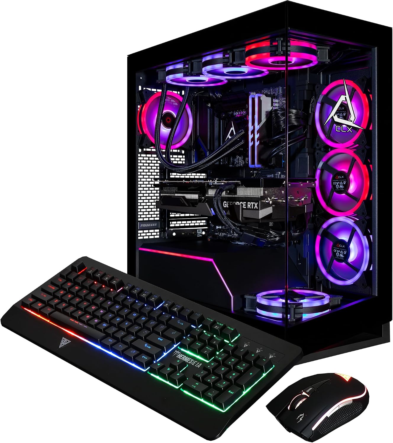 CLX Horus Gaming PC - Intel Core Ultra 9 285K 3.7GHz, RTX 5090, 2TB NVMe M.2 SSD, 8TB HDD, 96GB DDR5 RGB Memory, 360mm AIO, WiFi, Windows 11 Home, Black